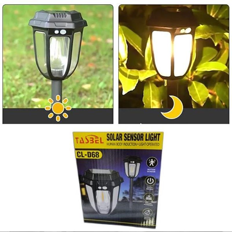 Estaca Solar LED para Jardín Tasbel Modelo CL-D68 con Sensor