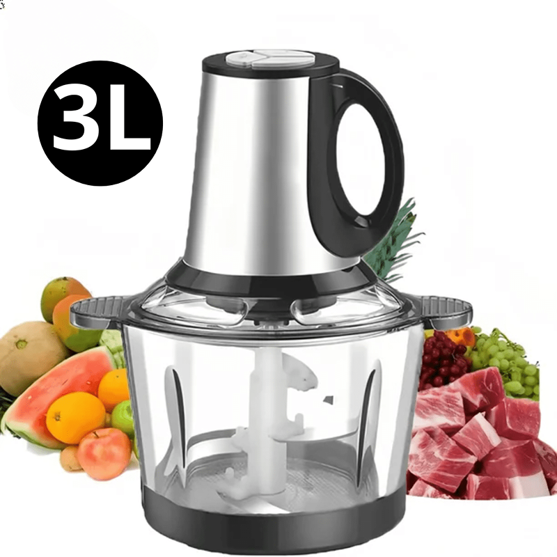 Picadora Eléctrica de Alimentos 3L 700W – Modelo V-779, Acero Inoxidable