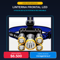 Linterna Frontal Minera LED 5 Focos Recargable USB – Alta Potencia y Larga Distancia