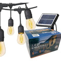 Guirnalda Led 10 Metros Panel Solar Con 10 Ampolletas Led Luces Cálida