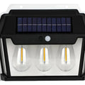 Aplique Solar de Pared para Exteriores con 3 Focos LED y Sensor