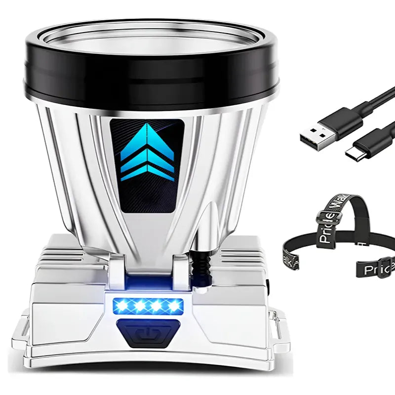 Linterna Frontal LED Minera / Recargable de Alta Potencia