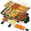 Parrilla Eléctrica Multifuncional 1500W con Raclette y Plancha Antiadherente