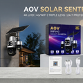 Cámara de Seguridad Inteligente AOV Solar 4K Ultra HD WiFi/4G