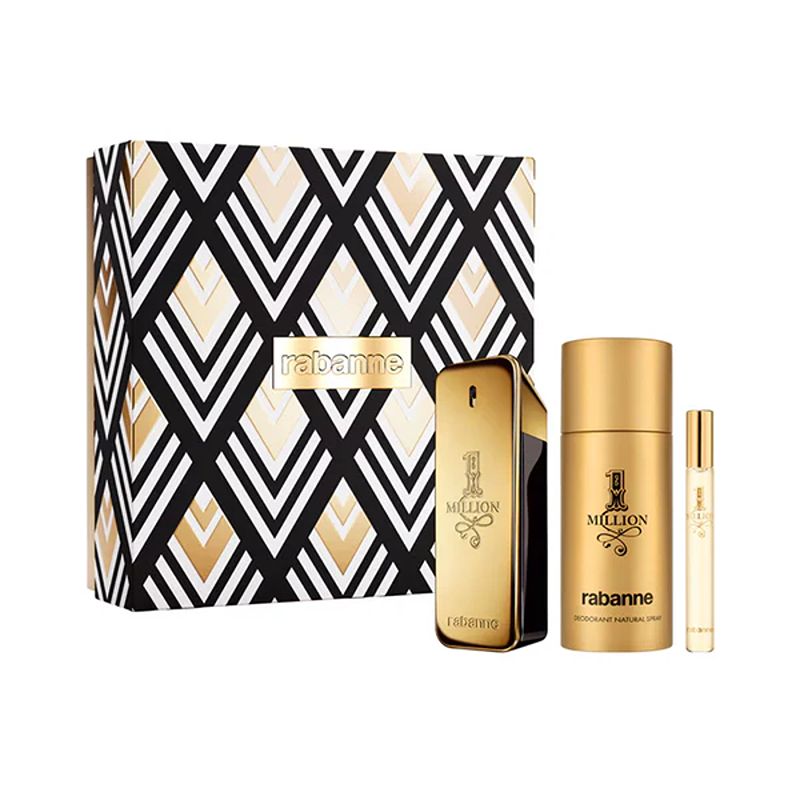 Set Perfume One Million EDT 100 ml + Mini 10 ml + Deo 150 ml 2026 Paco Rabanne