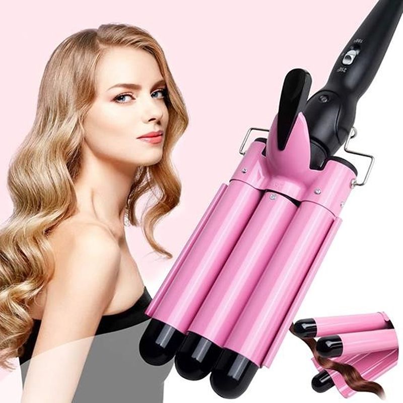 Plancha Onduladora Triple de Pelo / Waflera Estilo Sirena