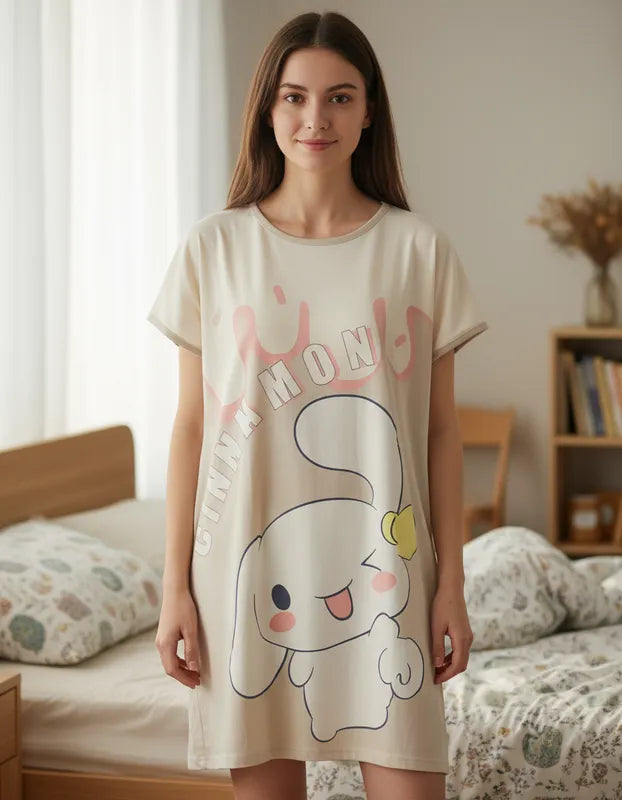Camisón de Algodón Cinnamoroll para Mujer
