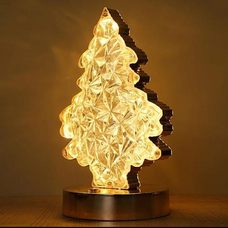Lámpara de Mesa LED Decorativa - Diseño Árbol Estilo Cristal