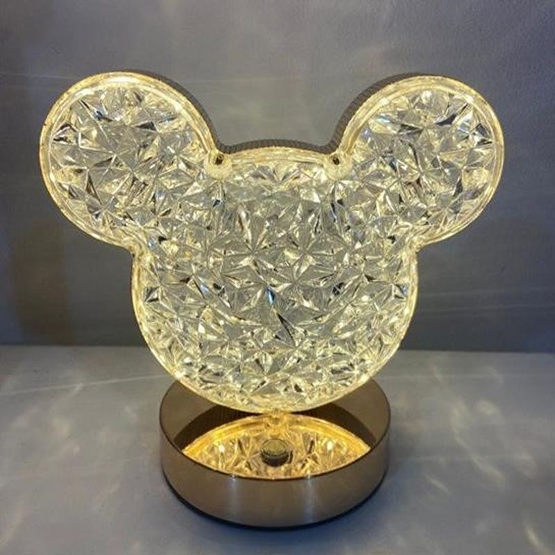 Lámpara de Mesa LED Decorativa - Diseño Silueta de Ratón