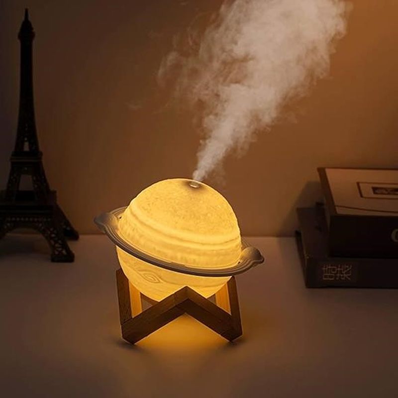 Humidificador y Difusor LED Diseño Planeta Saturno