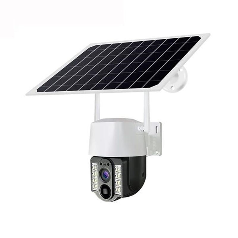 Cámara de Seguridad Solar PTZ Exterior con Panel Fotovoltaico Integrado