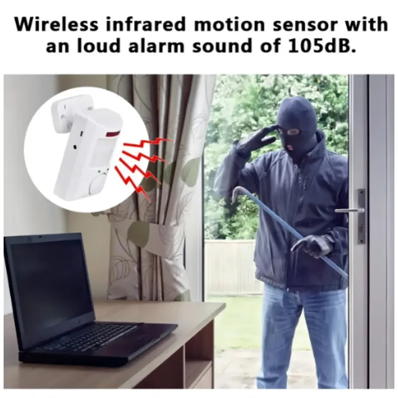 Alarma Inalámbrica con Sensor de Movimiento y Control Remoto