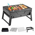 Parrilla a Carbón Portátil Mediana 43x29cm – Plegable Camping y Familia AS571-2