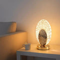 Lámpara de Mesa LED Decorativa - Diseño Elíptico Texturizado