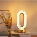 Lámpara de Mesa LED Decorativa - Diseño Ovalado Estilo Cristal